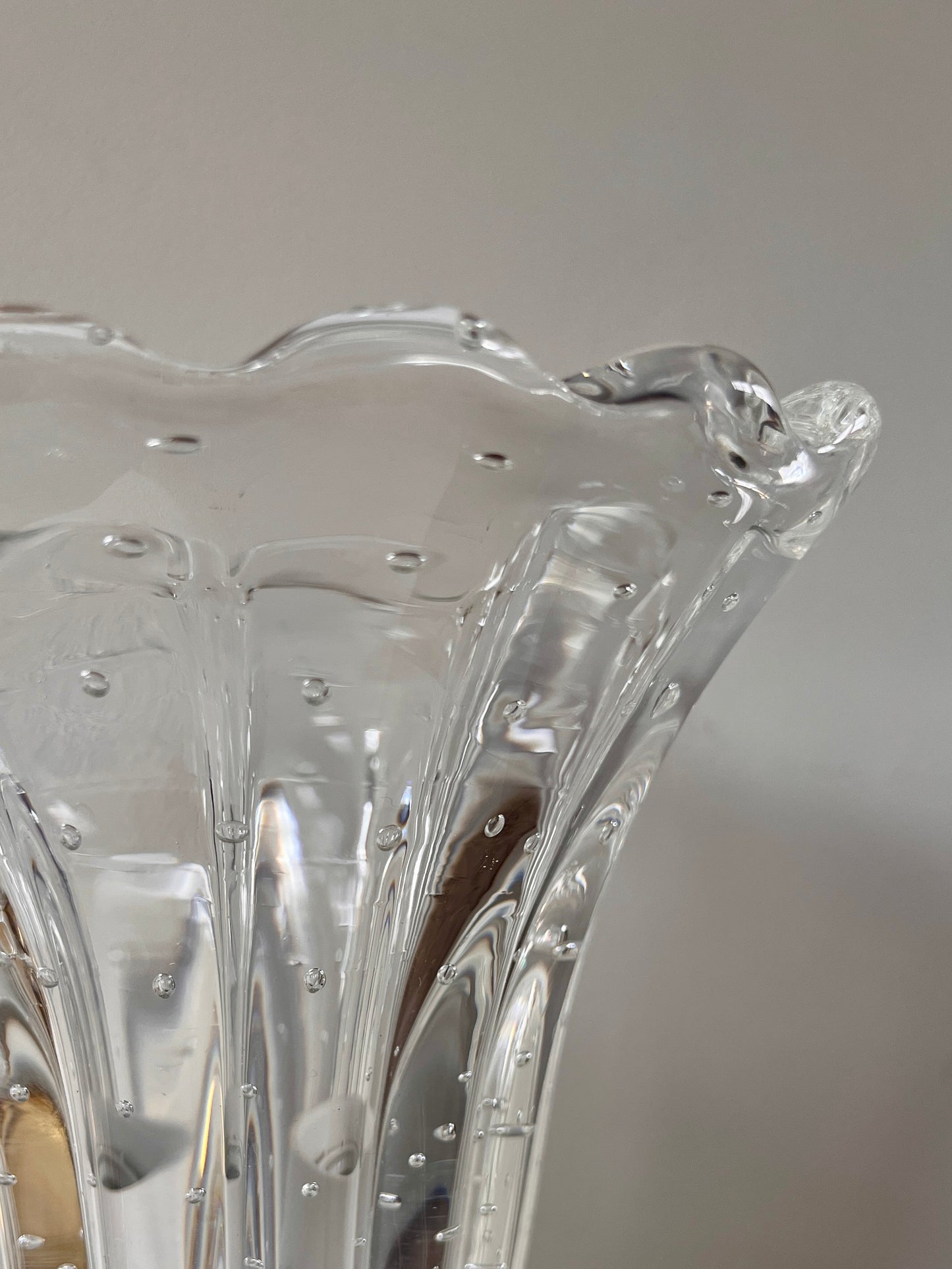 Pair of Murano Bubble Glass Wall Lights, Attr. Barovier & Toso, Italy c.1960