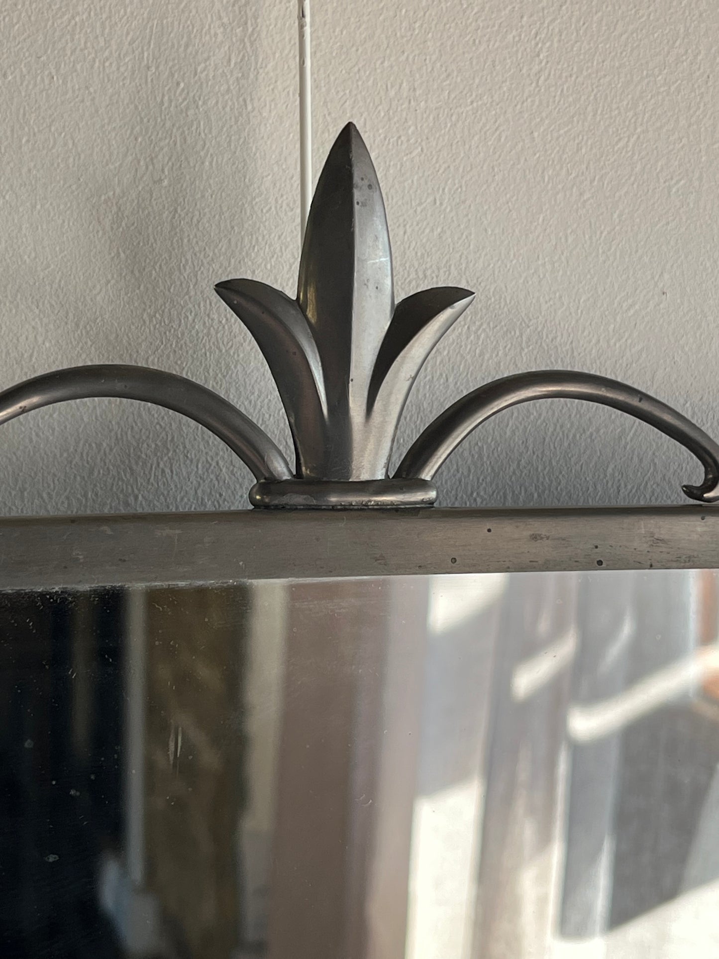 Swedish Grace Pewter Mirror & Sconce Set by Svenskt Tenn, 1931