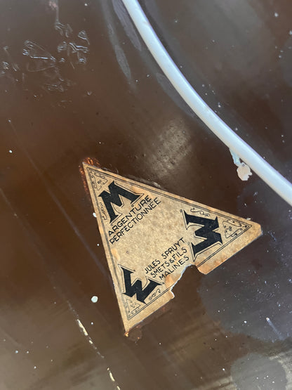 Mid-century Belgian Brass Mirror