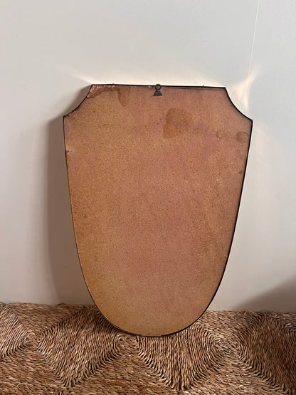 Mid-century Italian Brass Shield Mirror