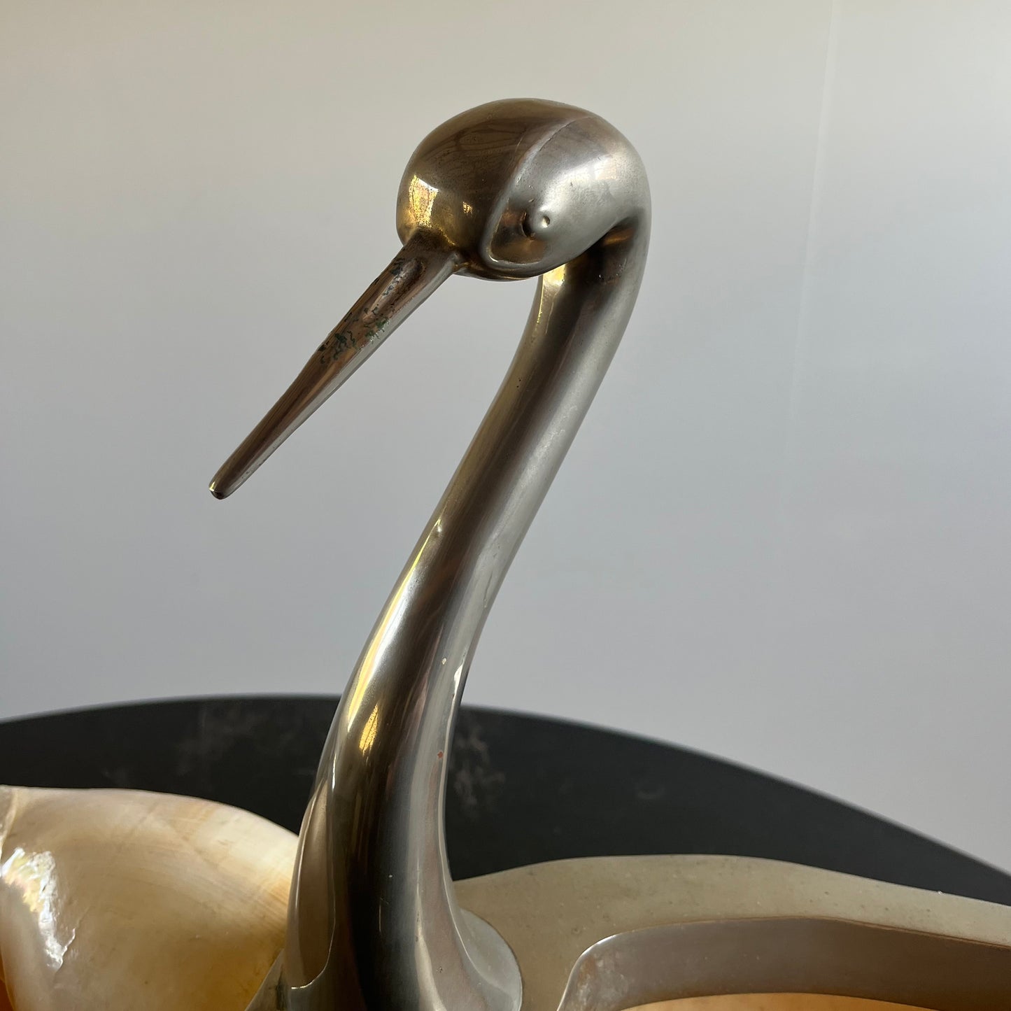 Large Shell Swan Centrepiece, attr. Gabriella Binazzi, Italy, c.1970