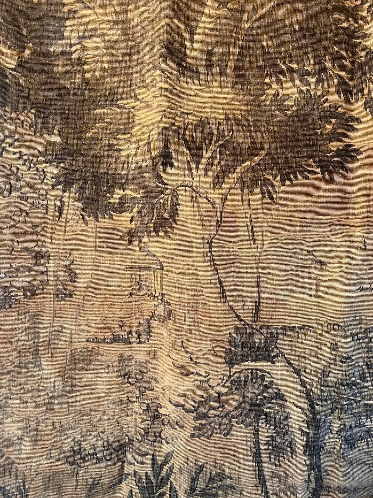 19th Century French Tapestry Panel, Pastoral Woodland Scene