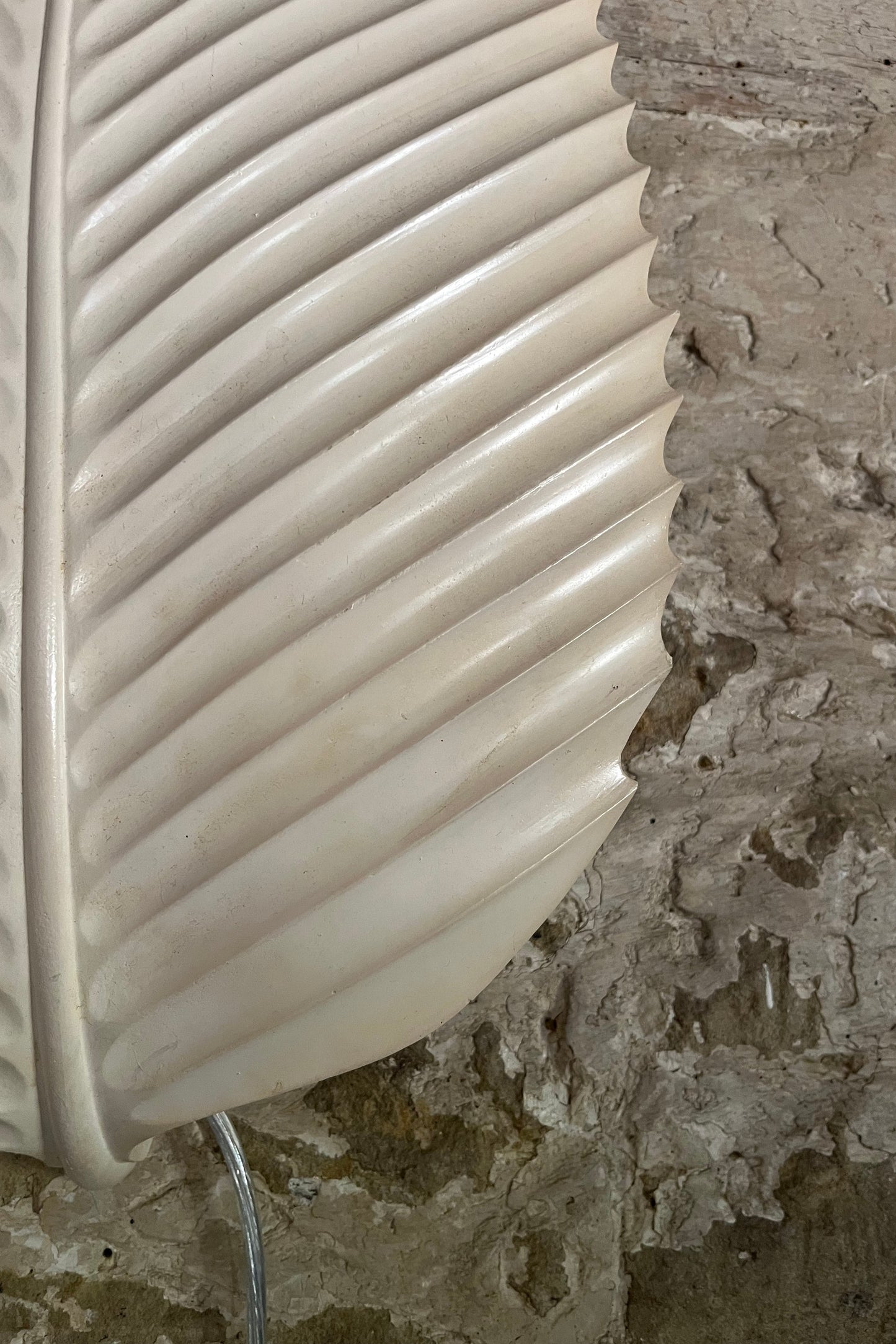 Pair of French Plaster Leaf-Form Wall Lights c.1970