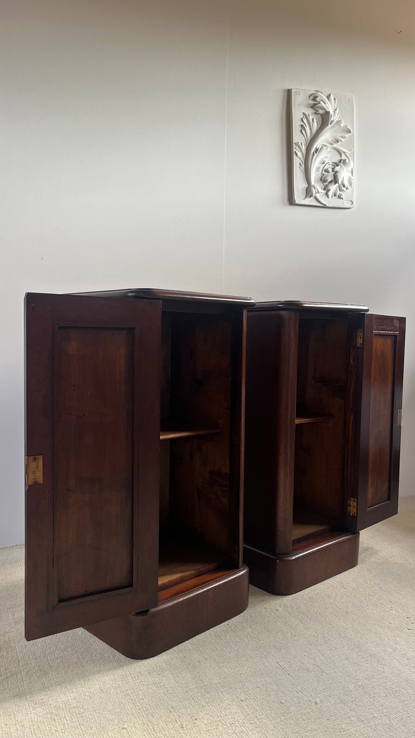 Pair of Late 19th Century Georgian Revival Bedside Cabinets