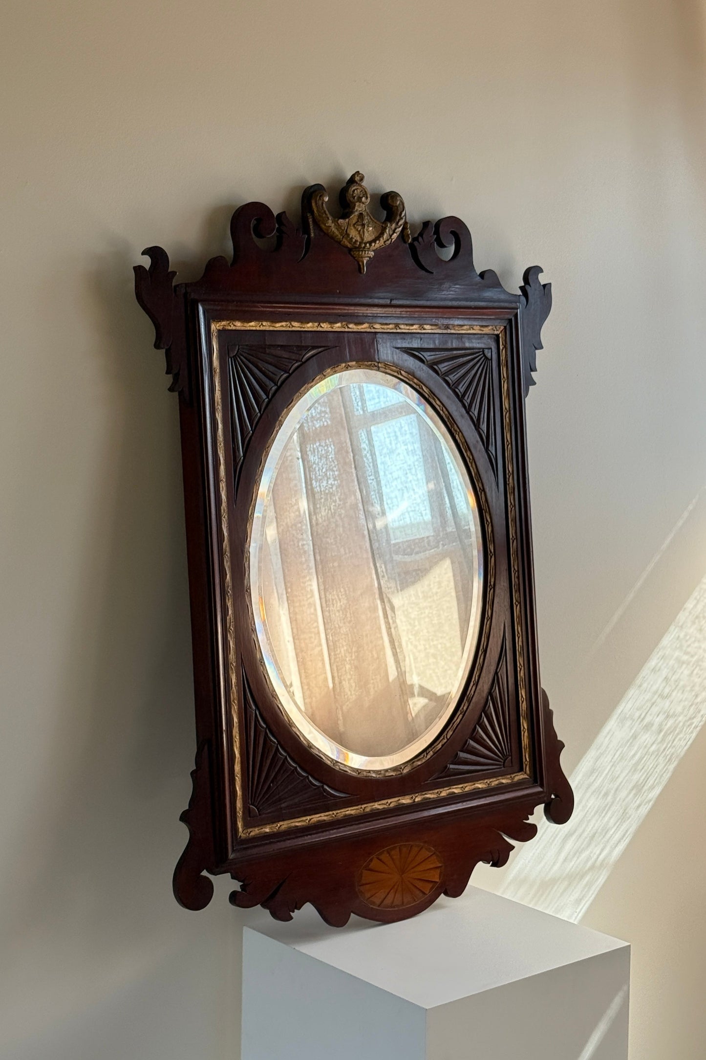 Chippendale Revival Wall Mirror c.1900