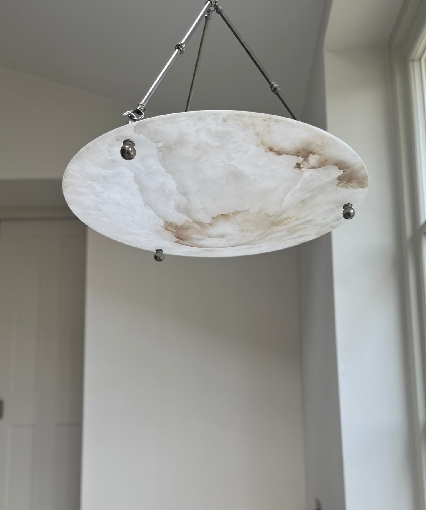 Large Alabaster Plafonnier