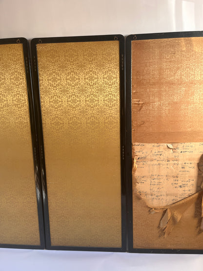 Set of Four Japanese Embroidered Silk Panels (1850-1880)