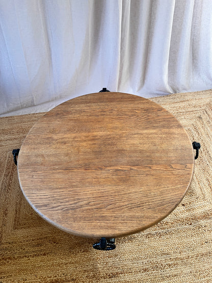 French Oak and Iron Coffee Table, c.1940