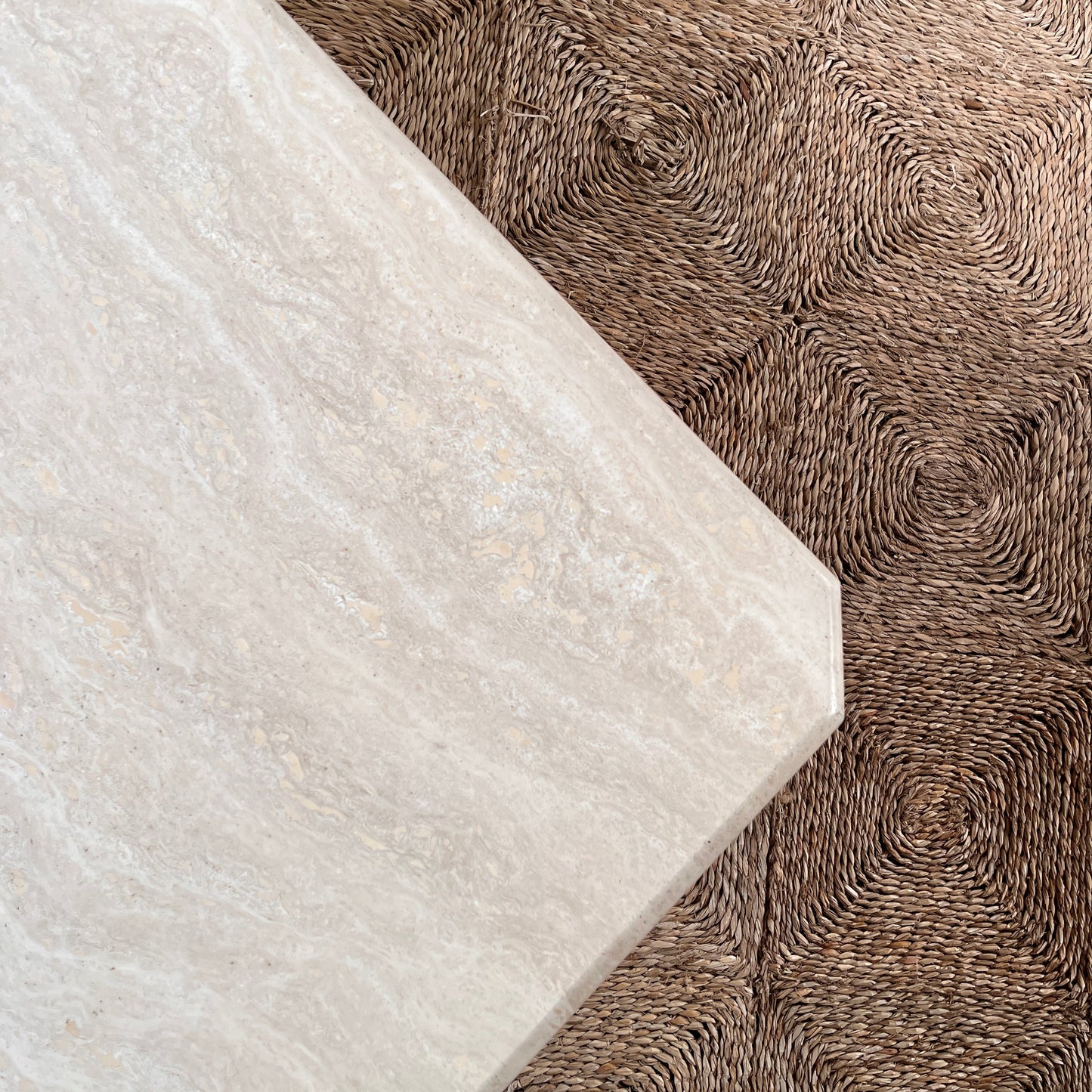 Italian Travertine Coffee Table, 1970s