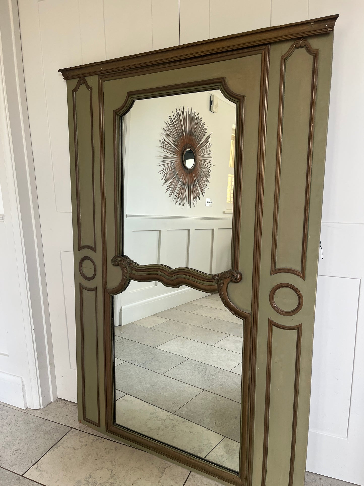 Antique French Trumeau Mirror