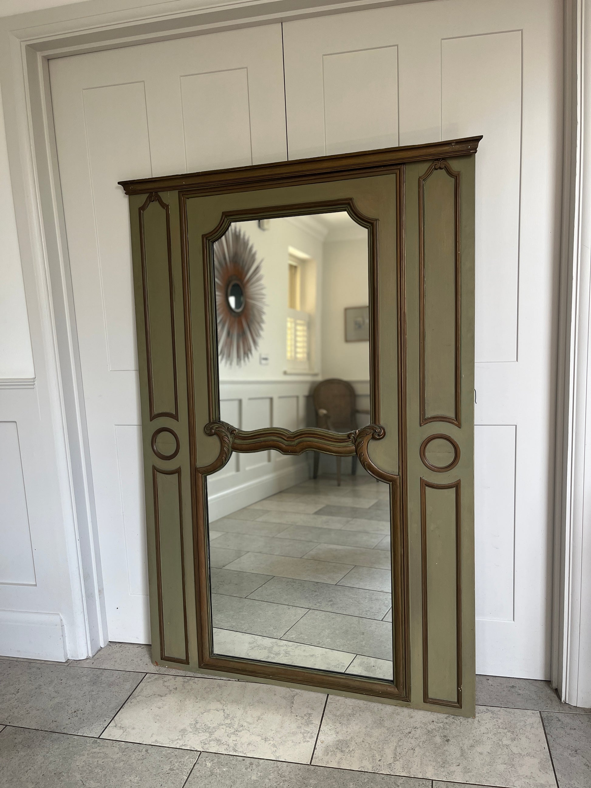 Antique French Trumeau Mirror