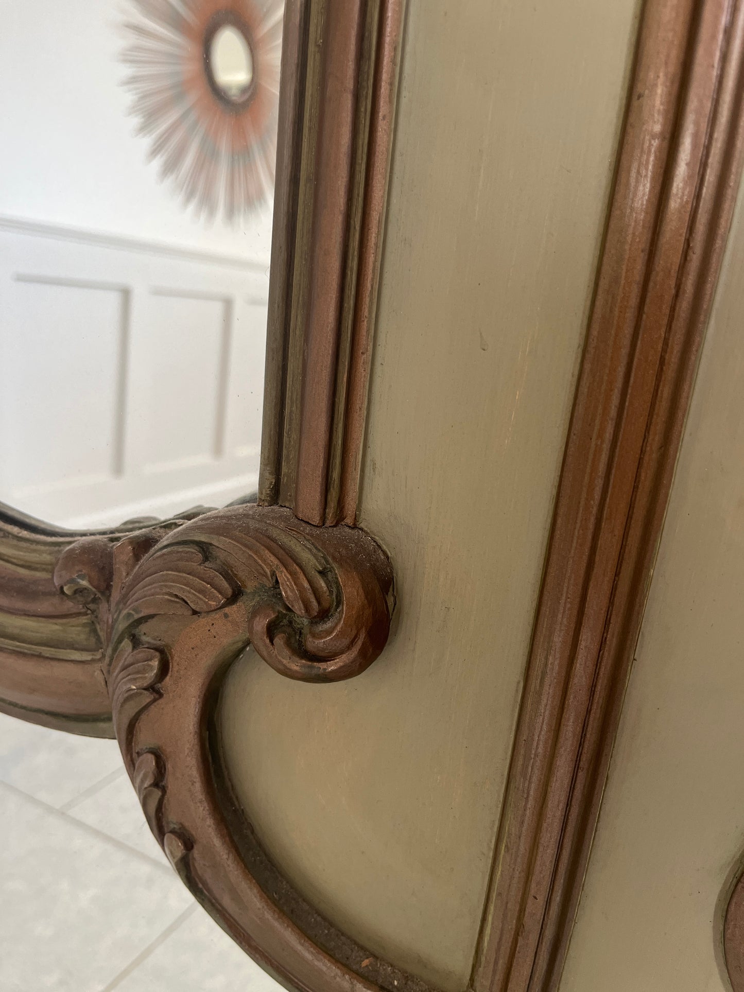 Antique French Trumeau Mirror