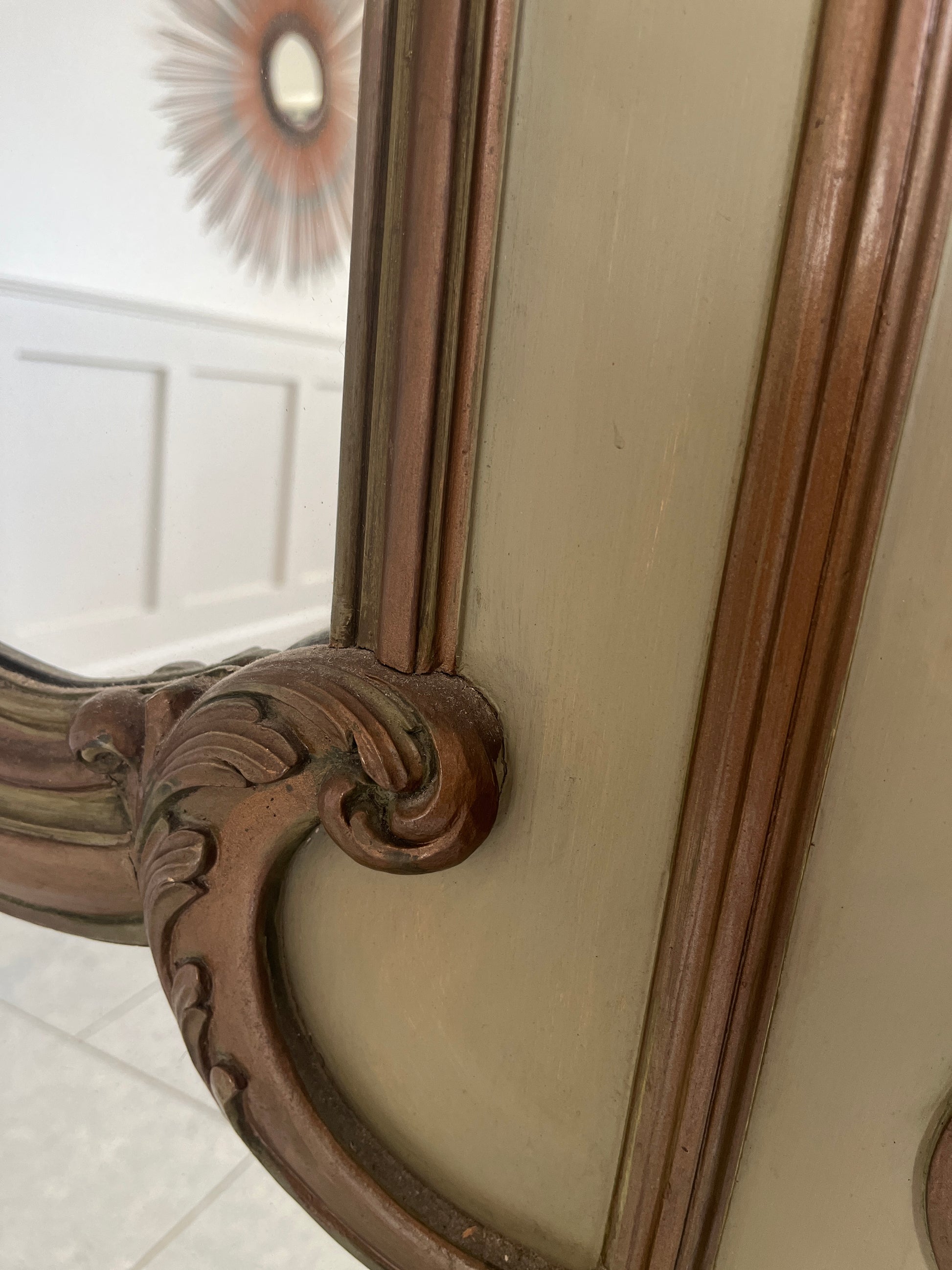 Antique French Trumeau Mirror