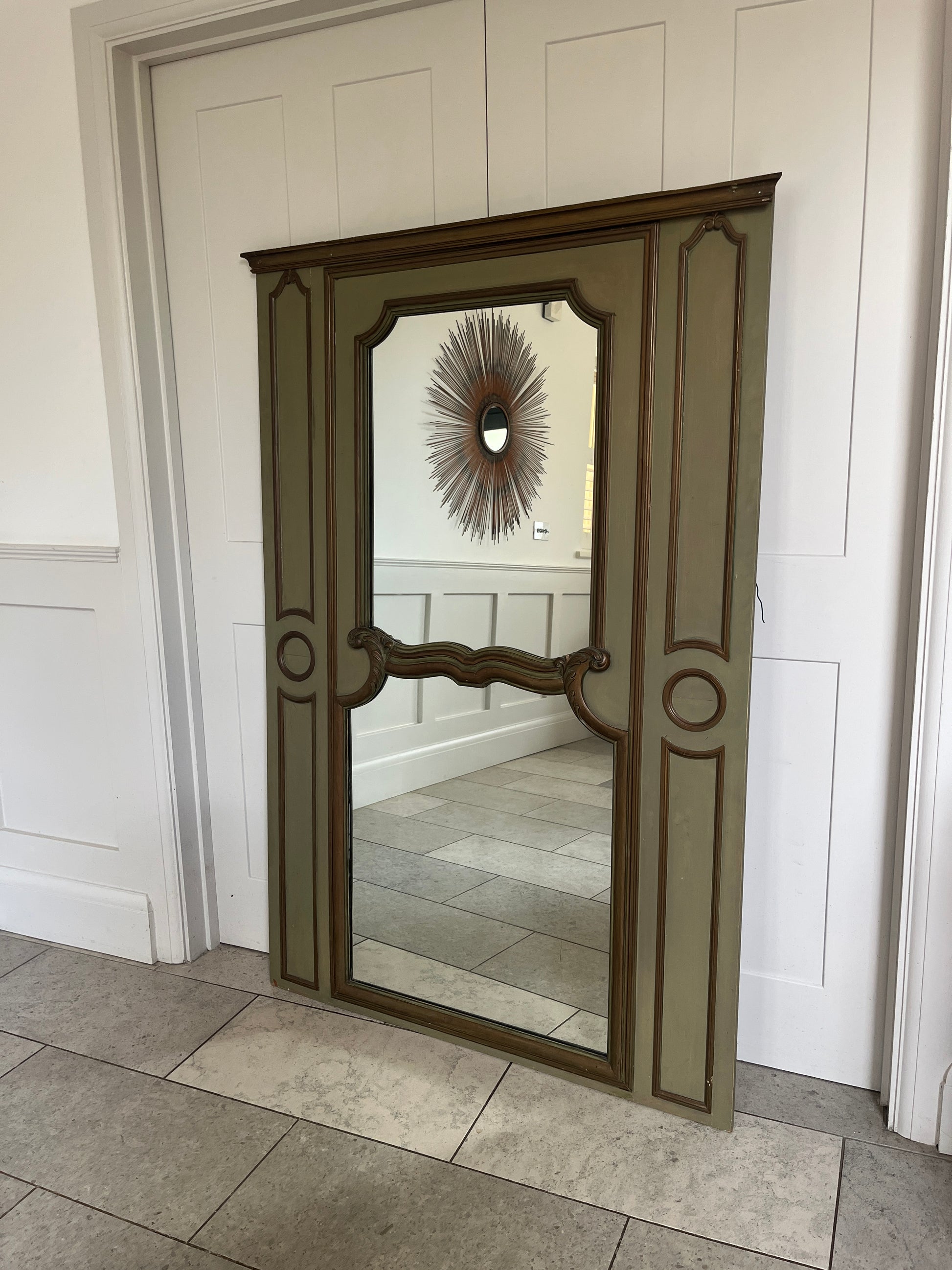 Antique French Trumeau Mirror