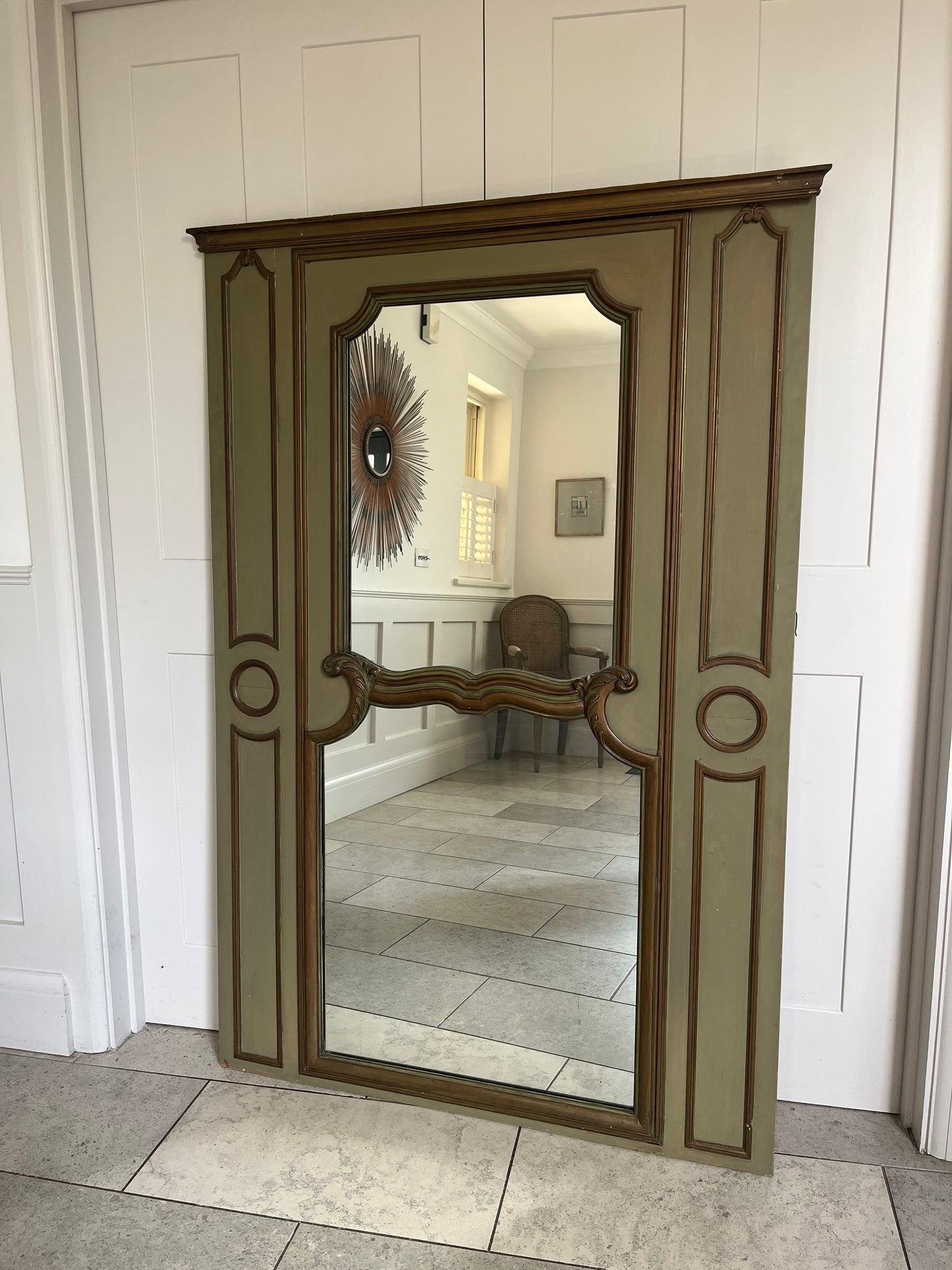 Antique French Trumeau Mirror