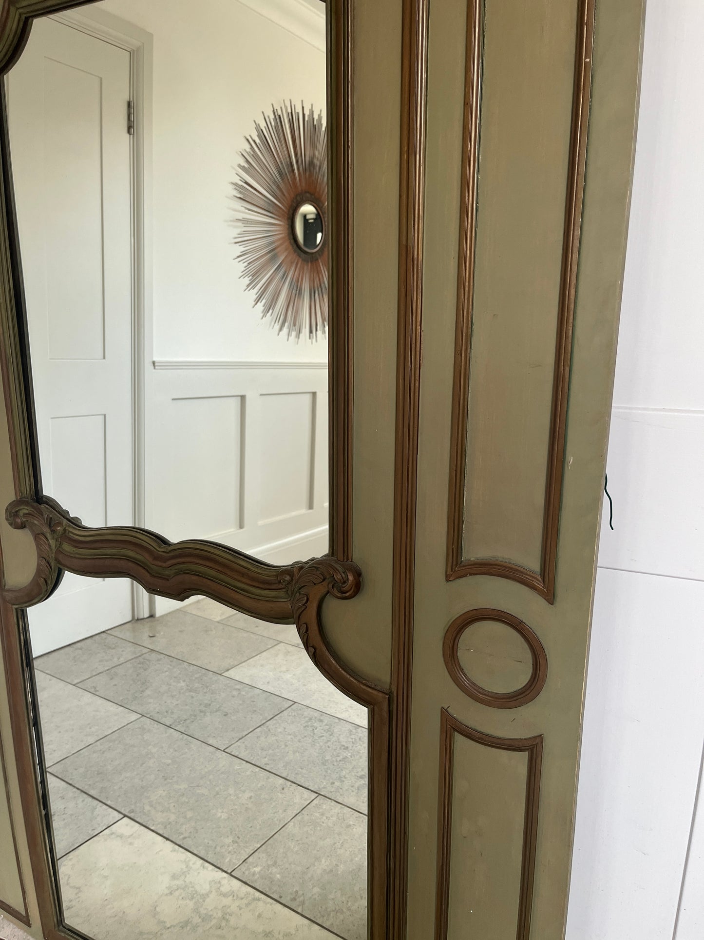 Antique French Trumeau Mirror