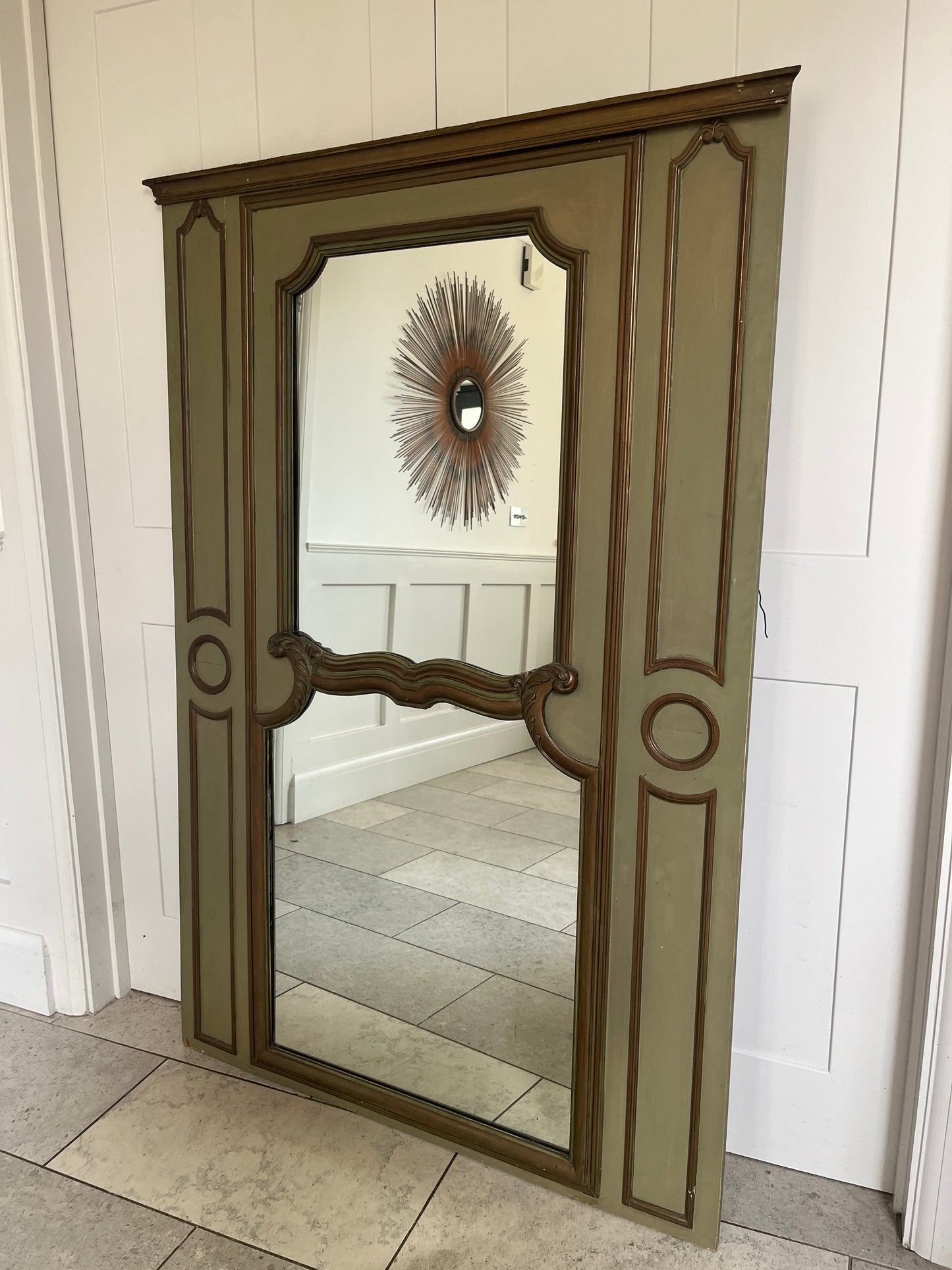 Antique French Trumeau Mirror