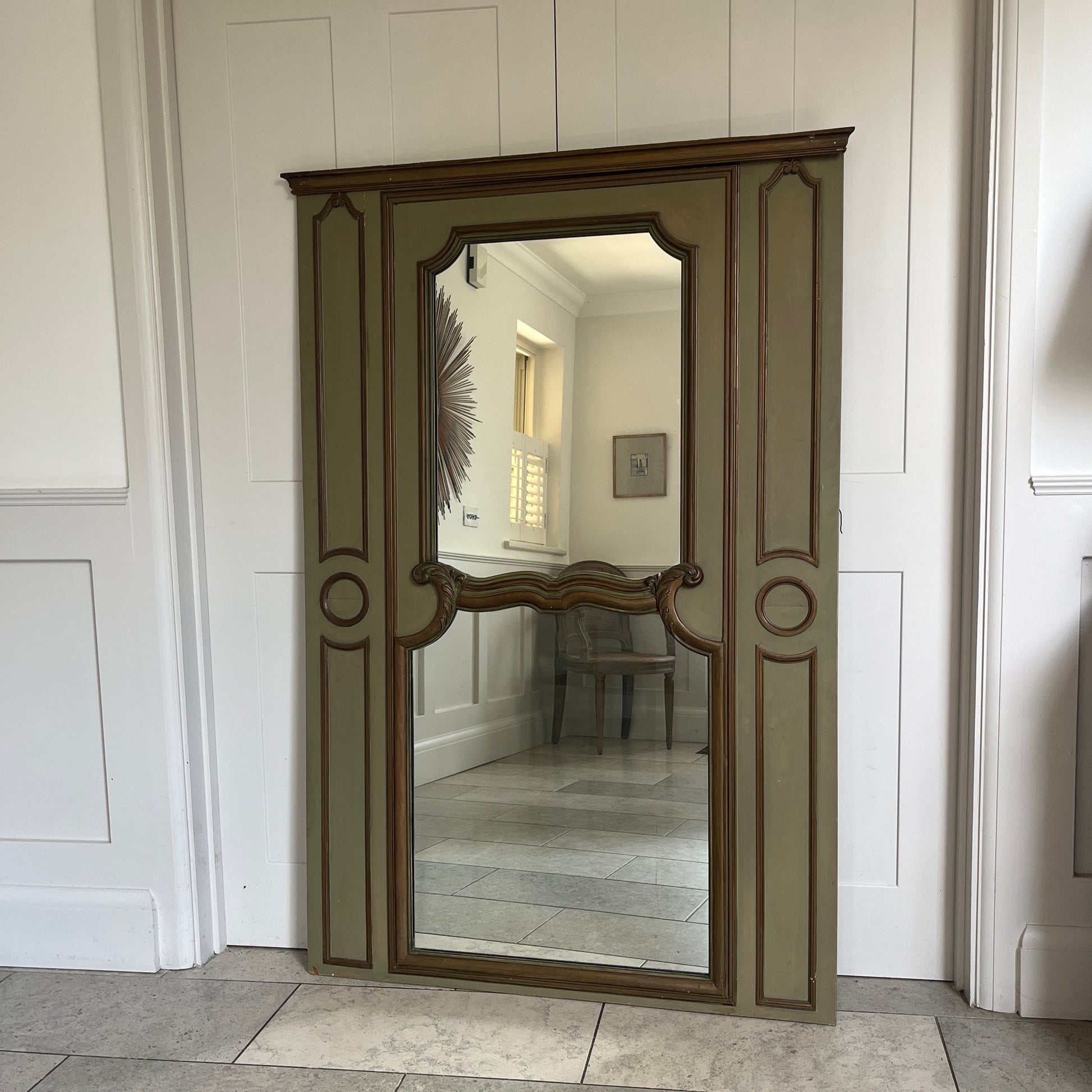 Antique French Trumeau Mirror