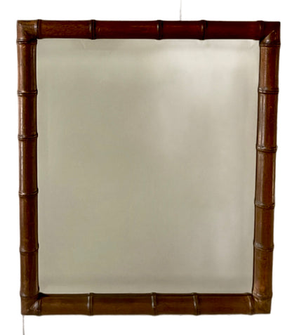Pair Antique Faux Bamboo Mirrors