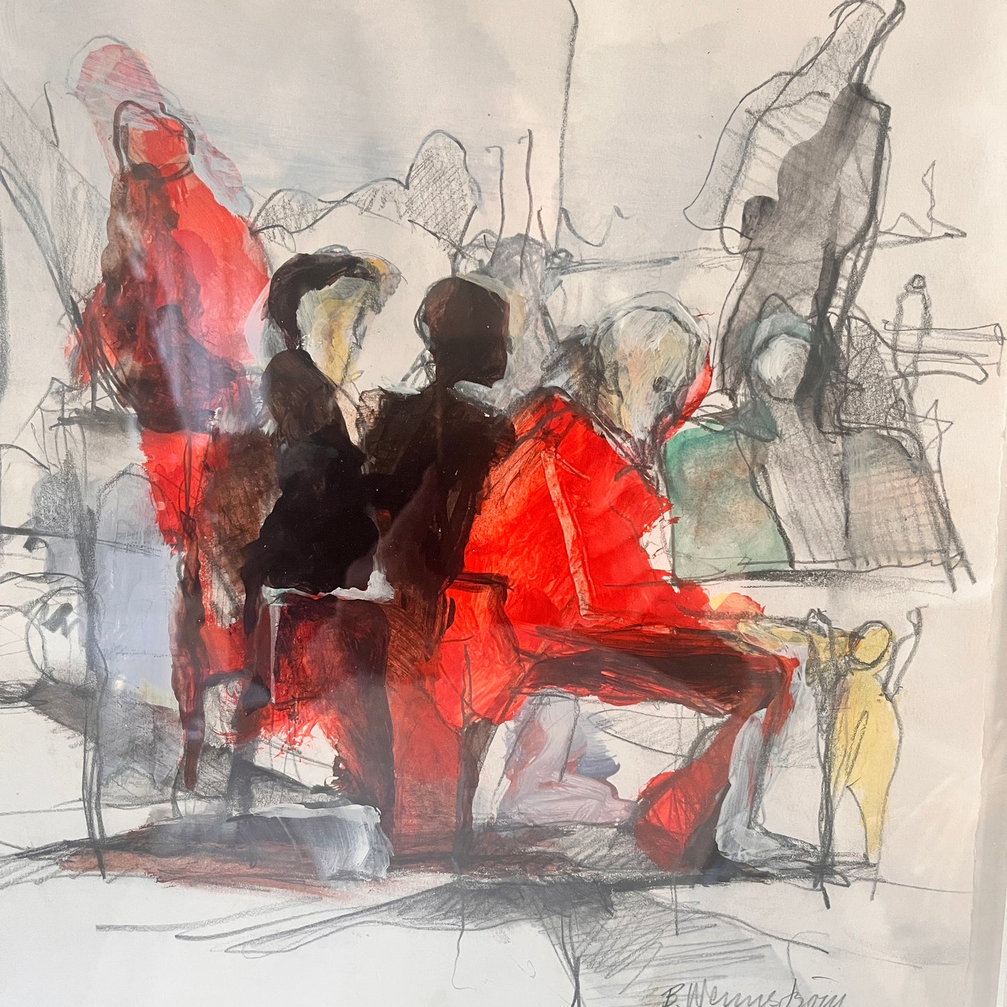 Berndt Wennström – Composition with Seated Figures