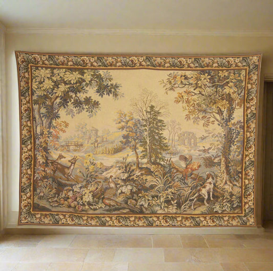 Large Vintage French Tapestry, Paris C 1960.