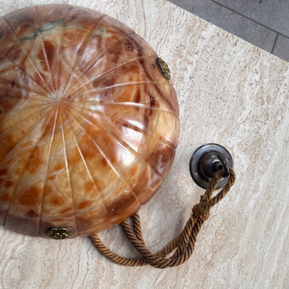 Art Deco Tortoiseshell Alabaster Plafonnier