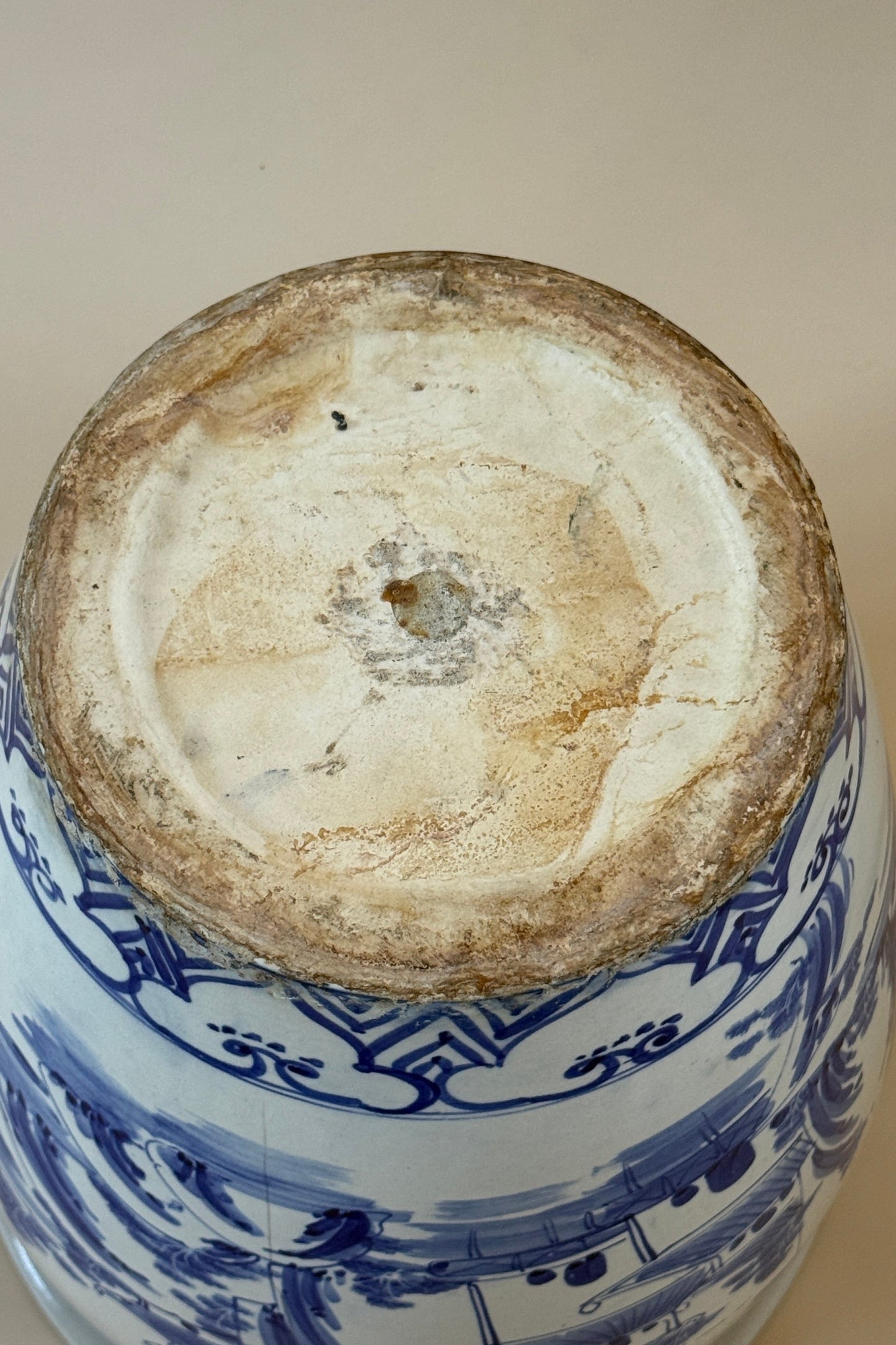 19th Century Chinese Blue & White Porcelain Jardinière