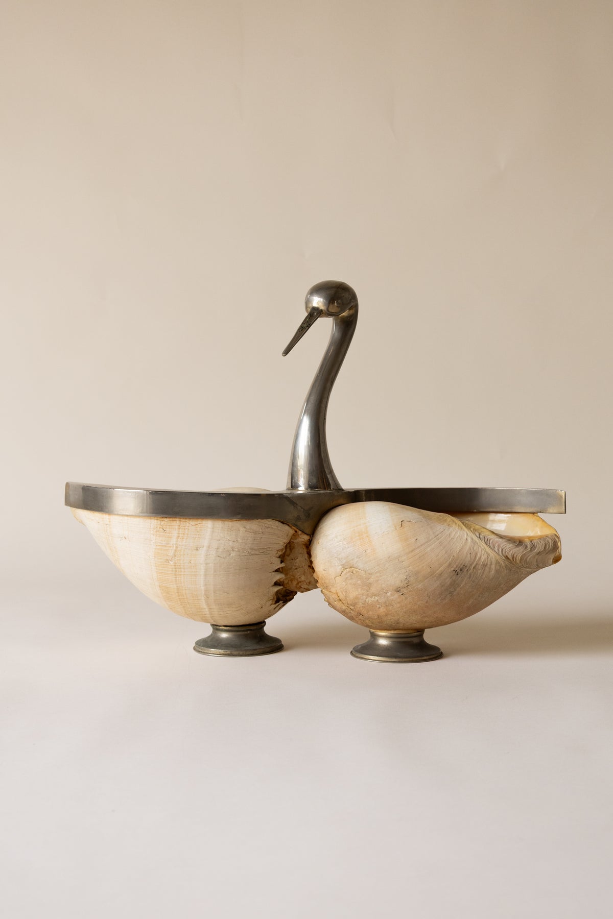 1970s Italian Swan Centrepiece, Attr, to Gabriella Binazzi