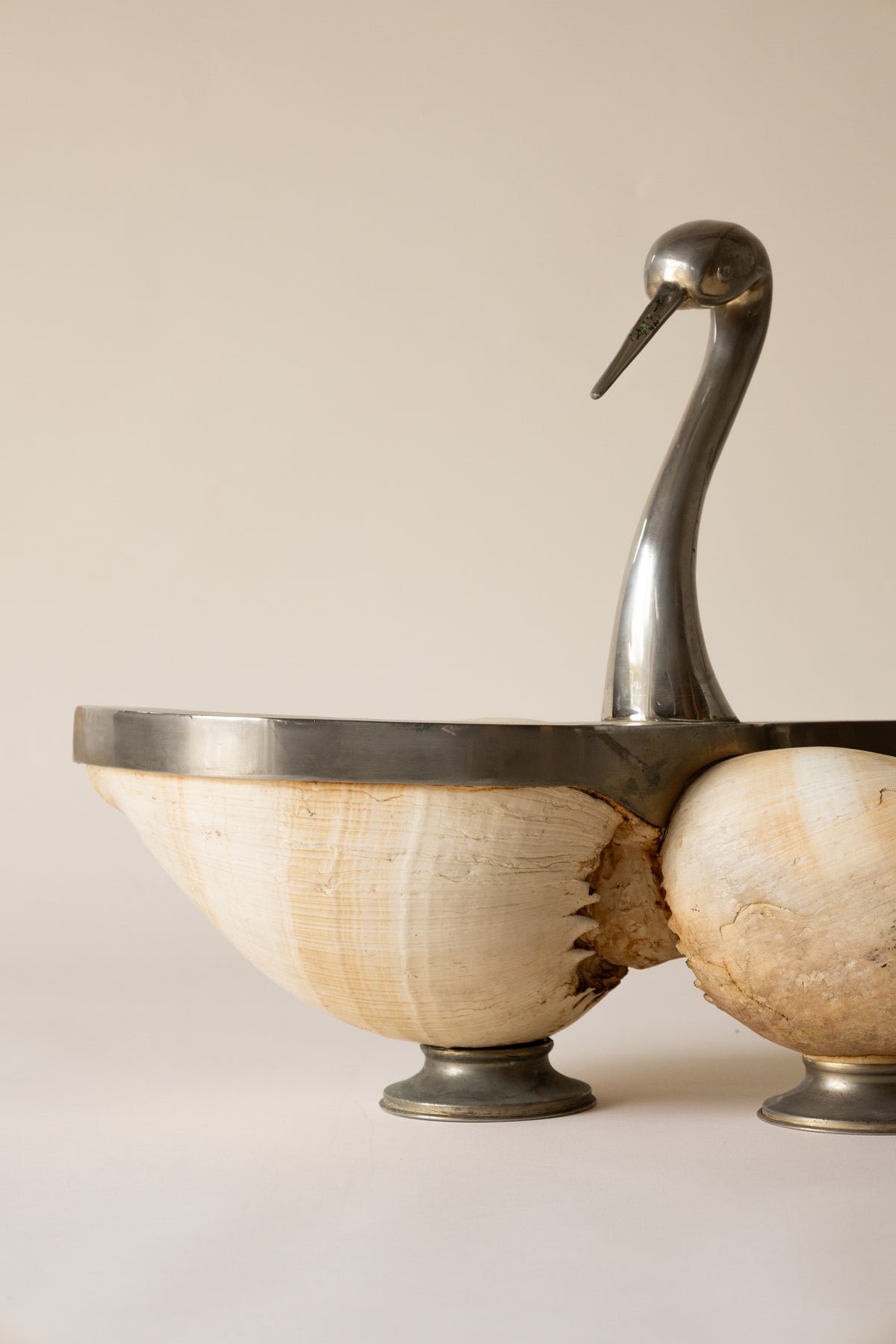 1970s Italian Swan Centrepiece, Attr, to Gabriella Binazzi