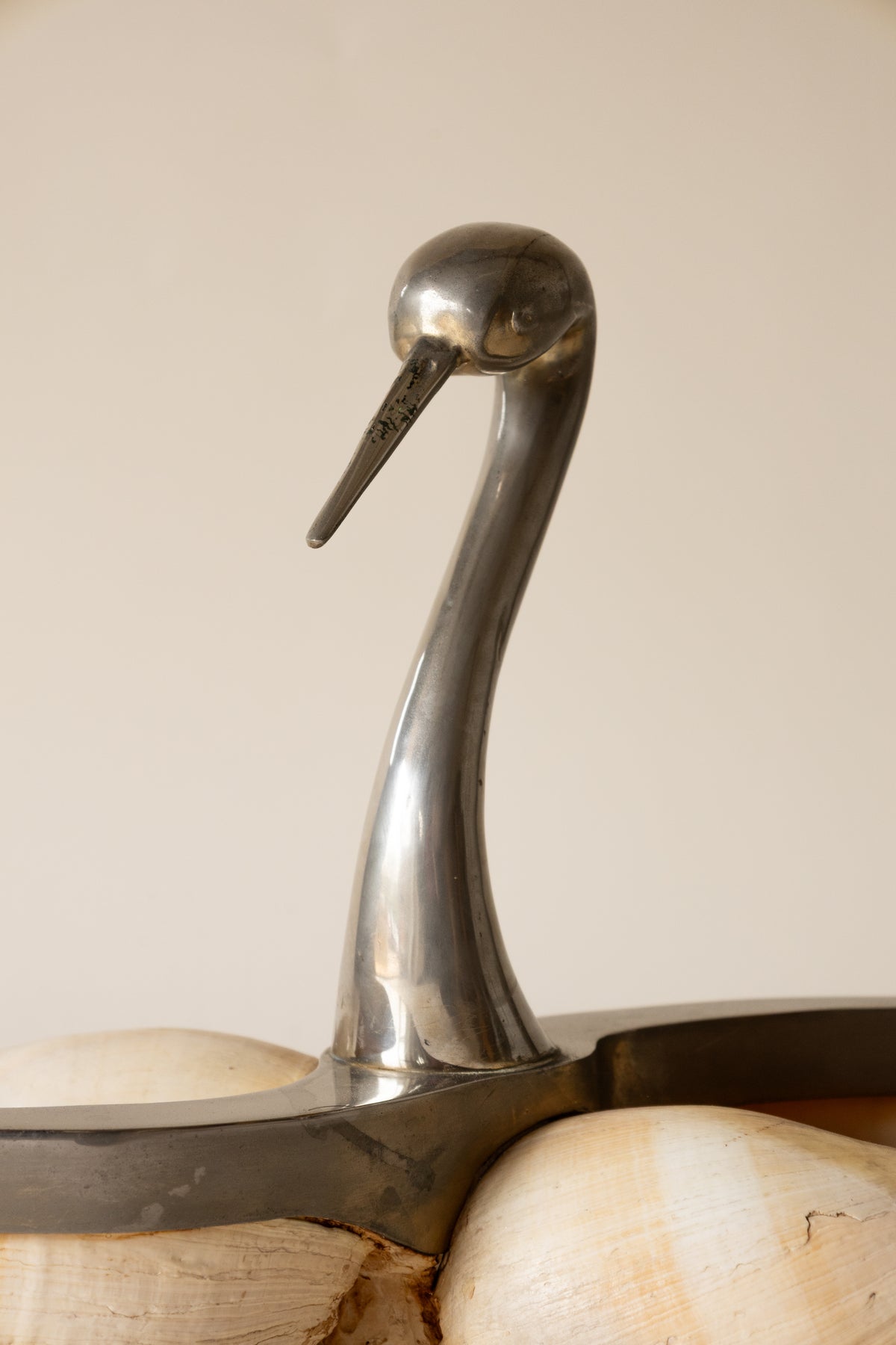 1970s Italian Swan Centrepiece, Attr, to Gabriella Binazzi