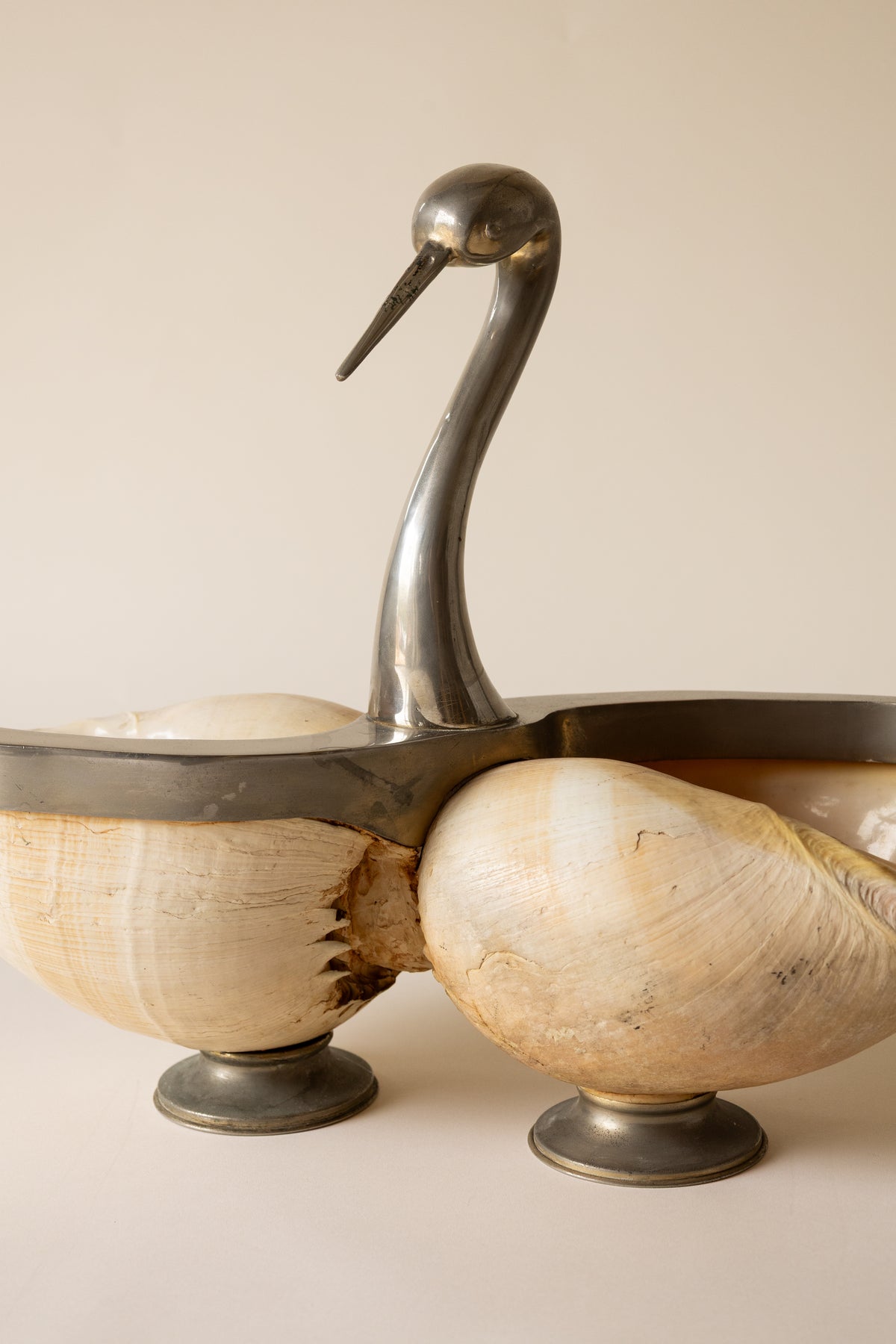 1970s Italian Swan Centrepiece, Attr, to Gabriella Binazzi