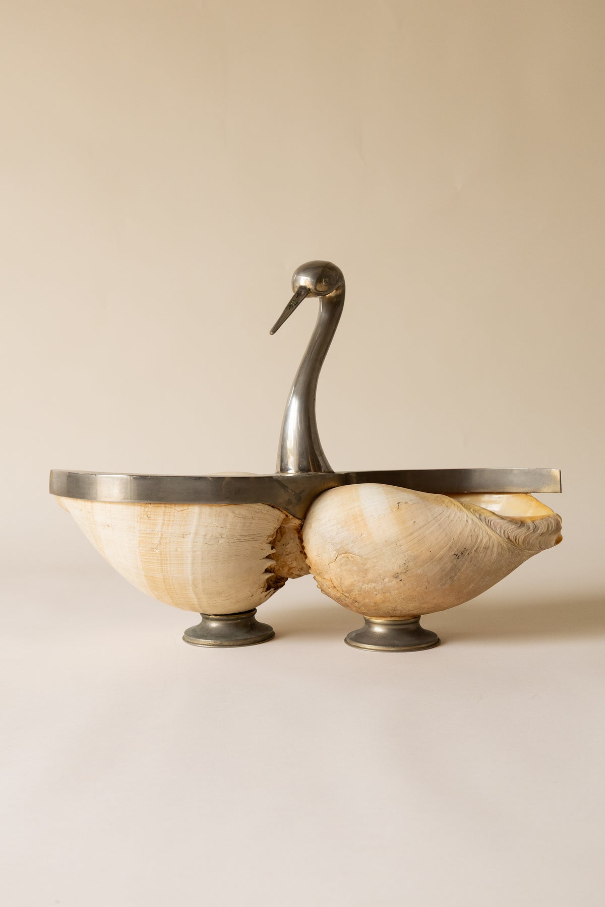 1970s Italian Swan Centrepiece, Attr, to Gabriella Binazzi