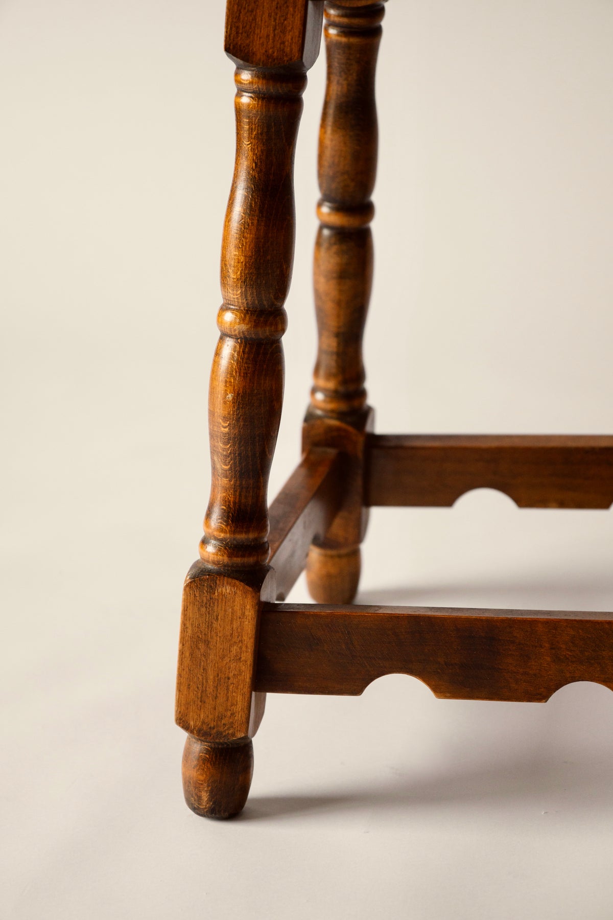 French Rush-Seated Stool, Early 20th Century