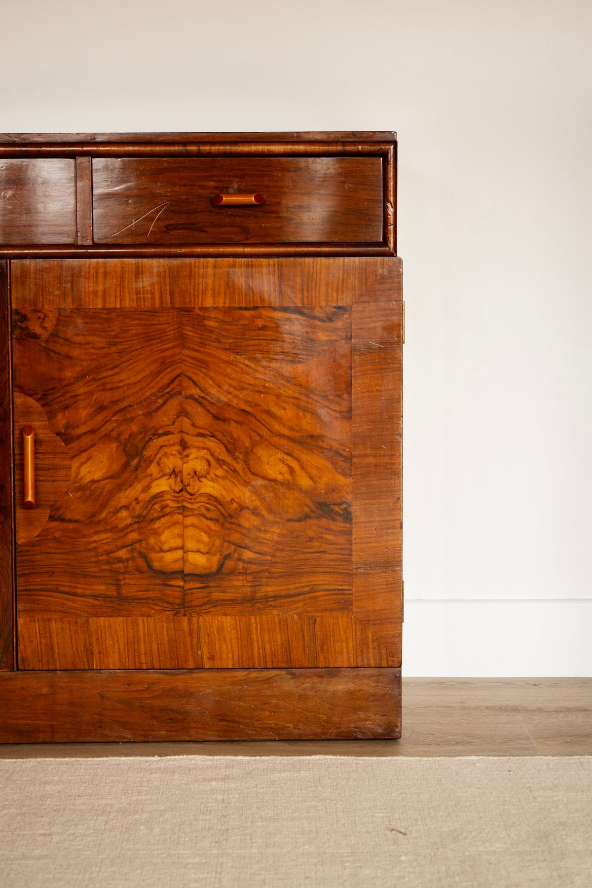 1930s Art Deco Burr Walnut Sideboard