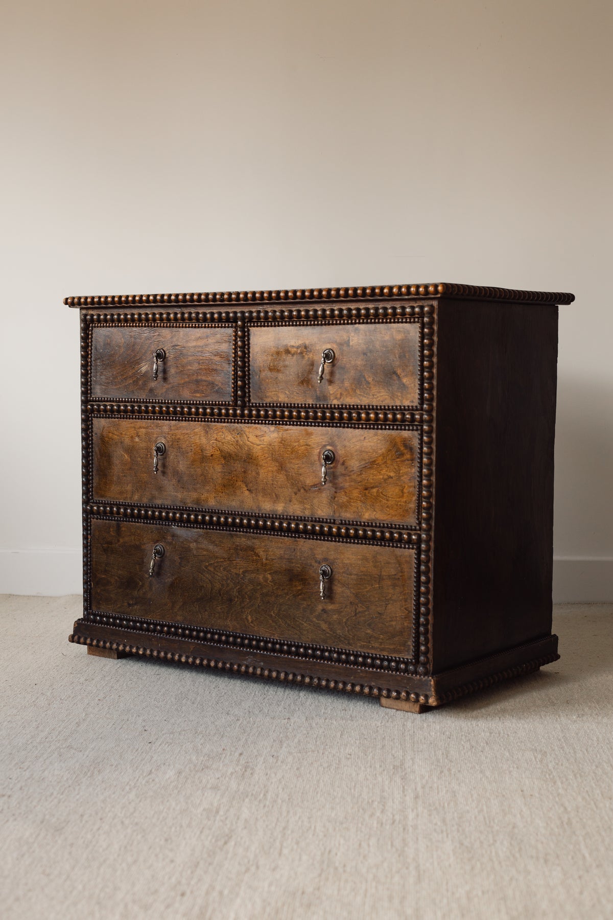 19th Century Bobbin-Decorated Chest of Drawers
