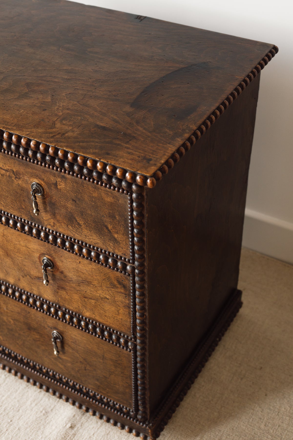 19th Century Bobbin-Decorated Chest of Drawers
