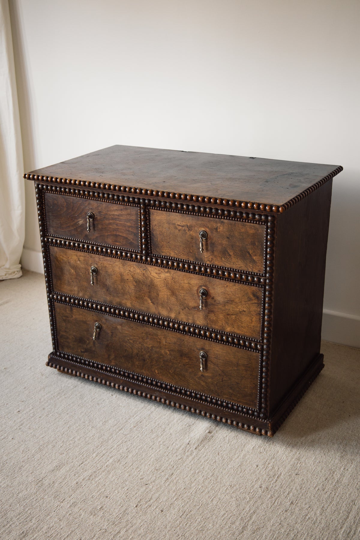 19th Century Bobbin-Decorated Chest of Drawers