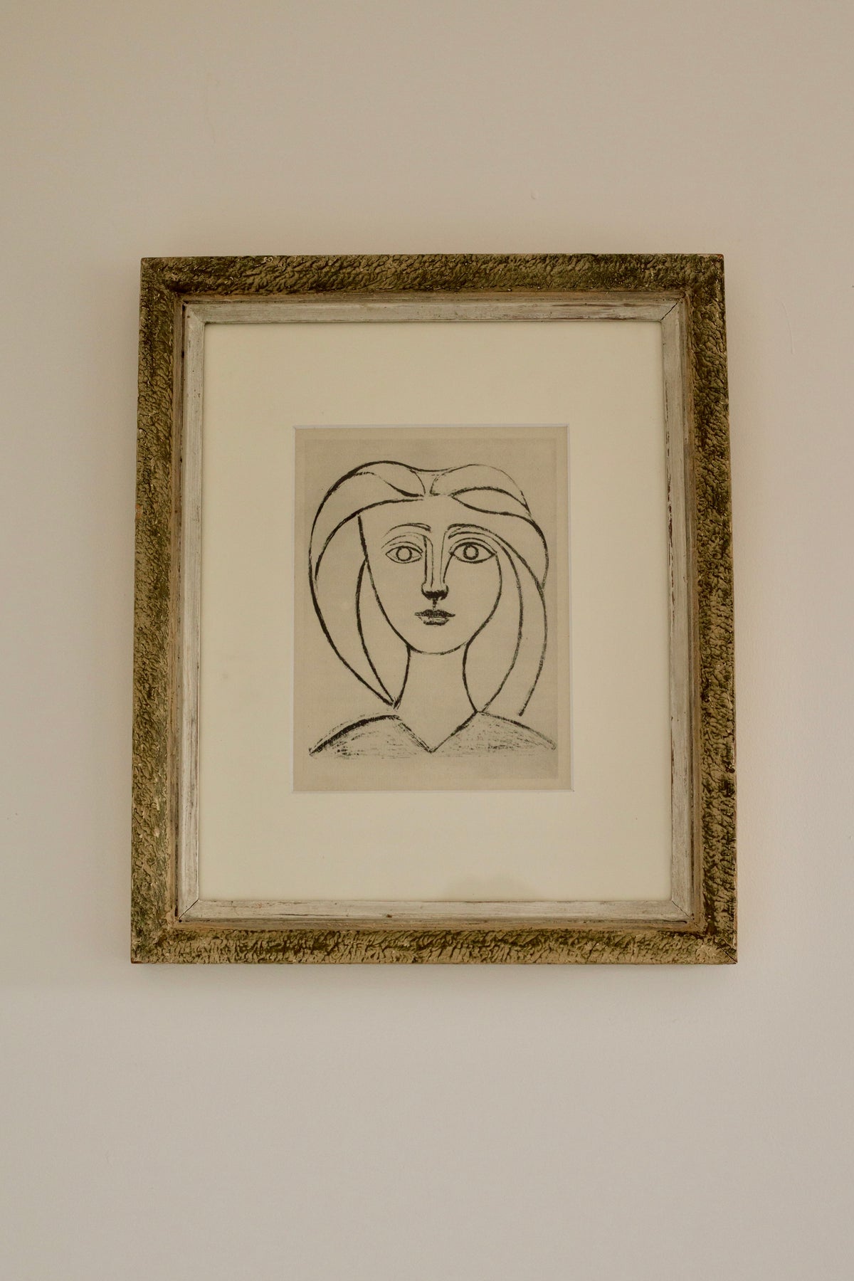 RESERVED.  Pablo Picasso, Jeune fille aux grands cheveux, Framed Print