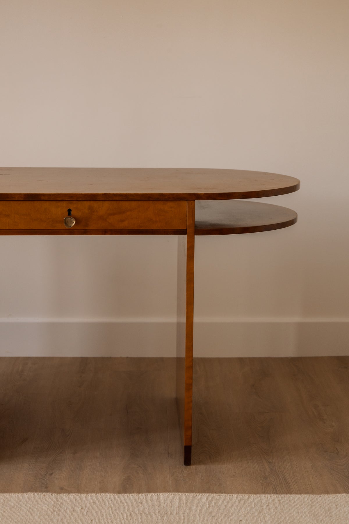 Swedish Art Deco Birch Veneer Desk