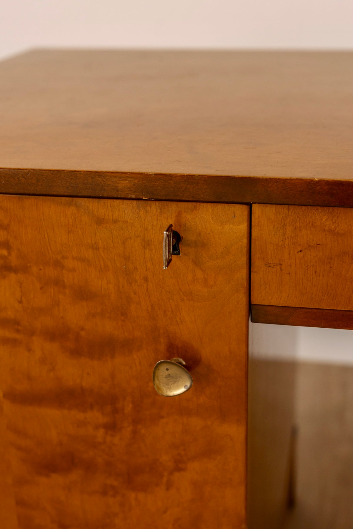 Swedish Art Deco Birch Veneer Desk
