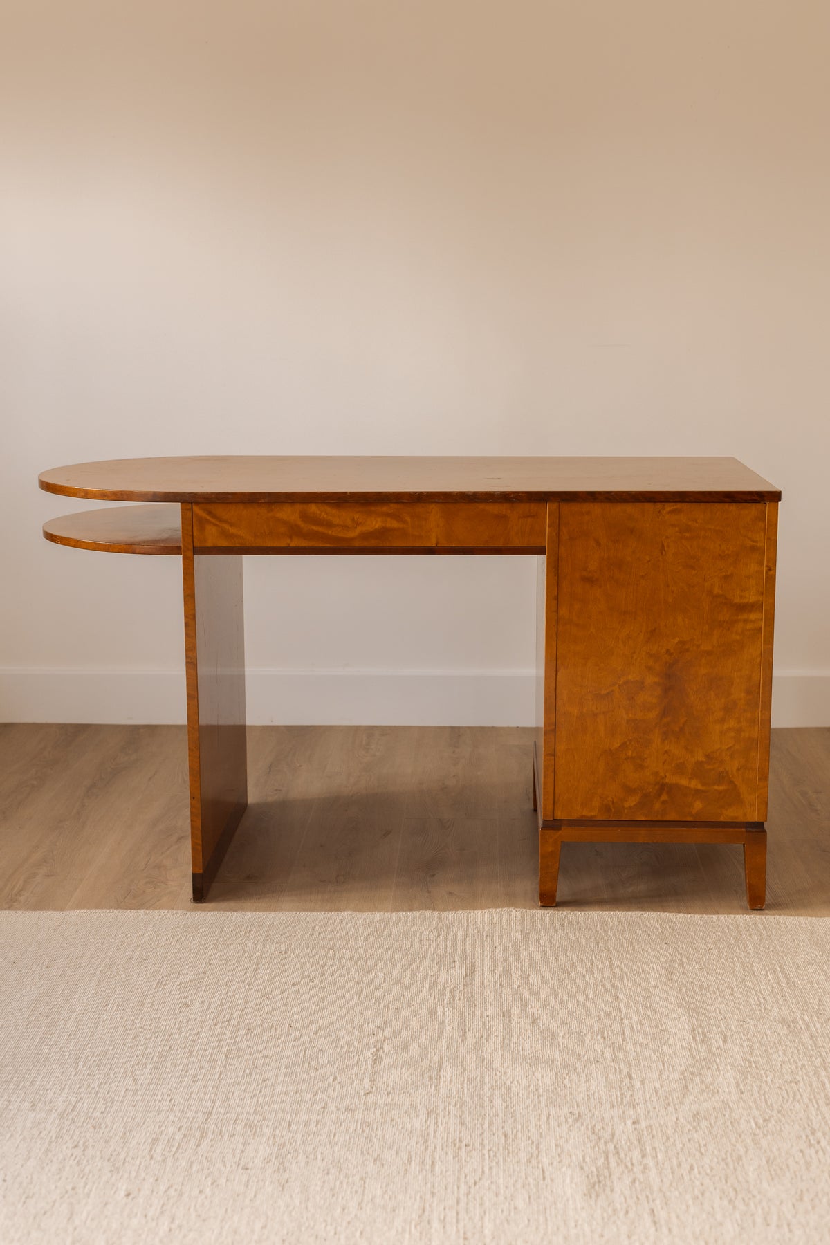 Swedish Art Deco Birch Veneer Desk