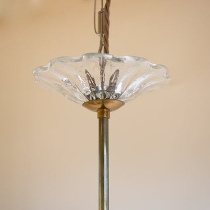 Mid-Century Murano Glass Pendant Light attr. Barovier & Toso