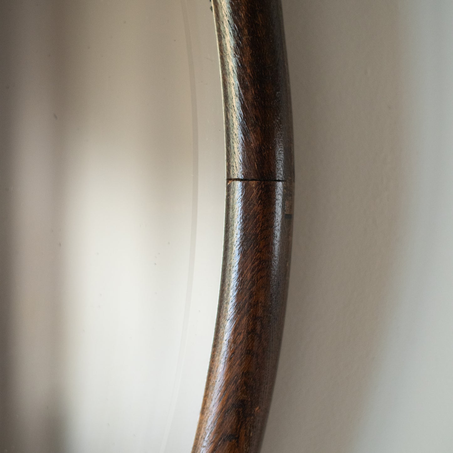 Pair of  Oval Oak Mirrors c. 1910