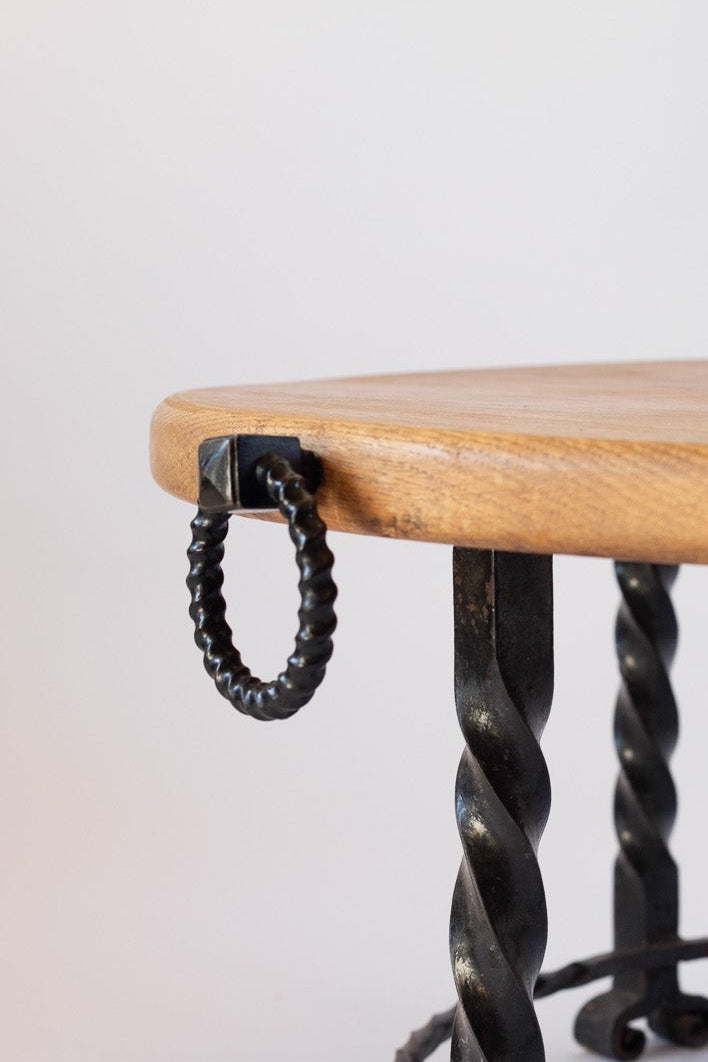 French Oak and Iron Coffee Table, c.1940
