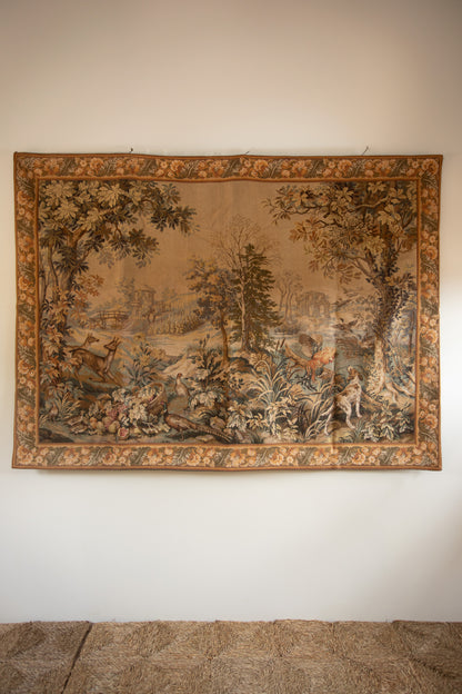 Large Vintage French Tapestry, Paris C 1960.