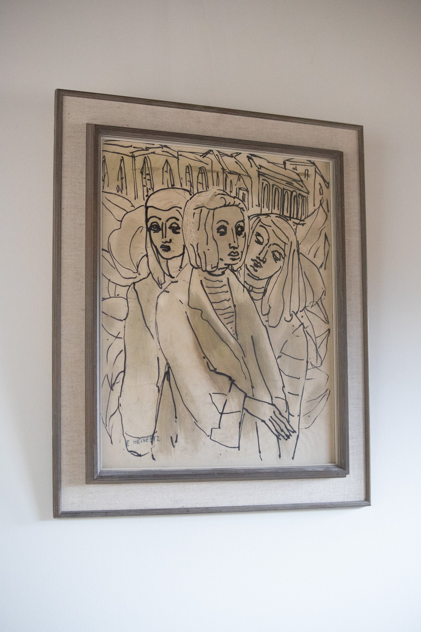 Mid-Century Ink On Paper by Erik Heinerttz