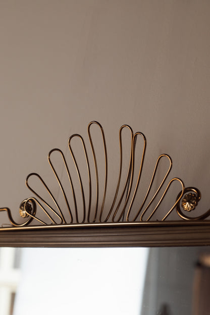 Mid-Century French Brass Framed Mirror