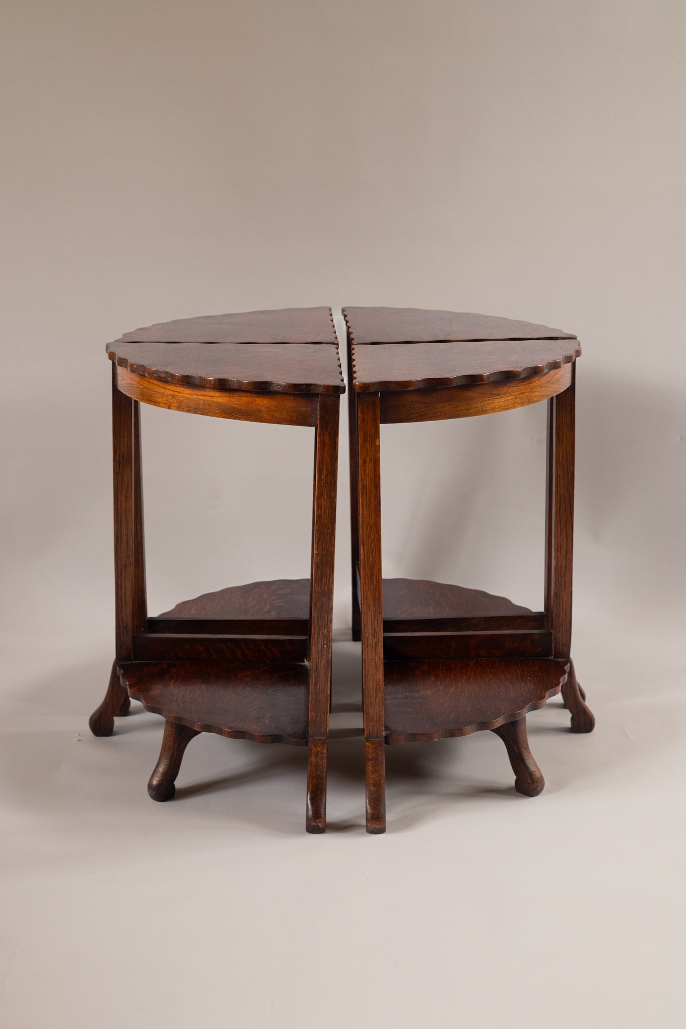 Vintage Wooden Side Tables- Set of Four