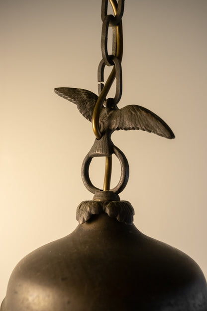 Flemish Patinated Brass Ceiling Lantern - Belgium C.1920