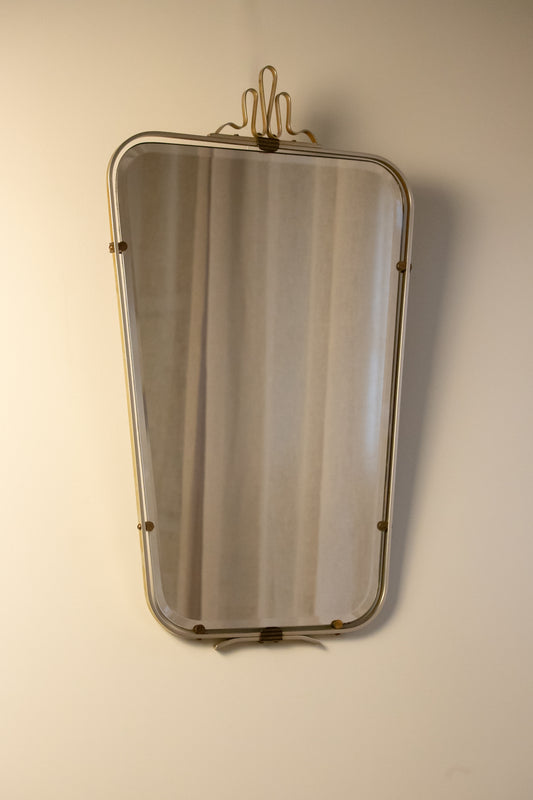 Midcentury French Mirror In the Manner of Fontana Arte